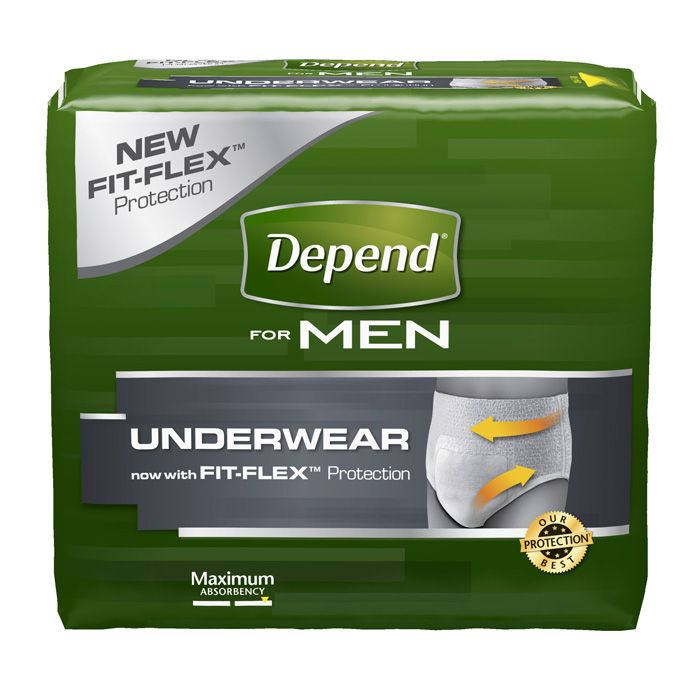 Depend Maximum Underwear for Men, Bag