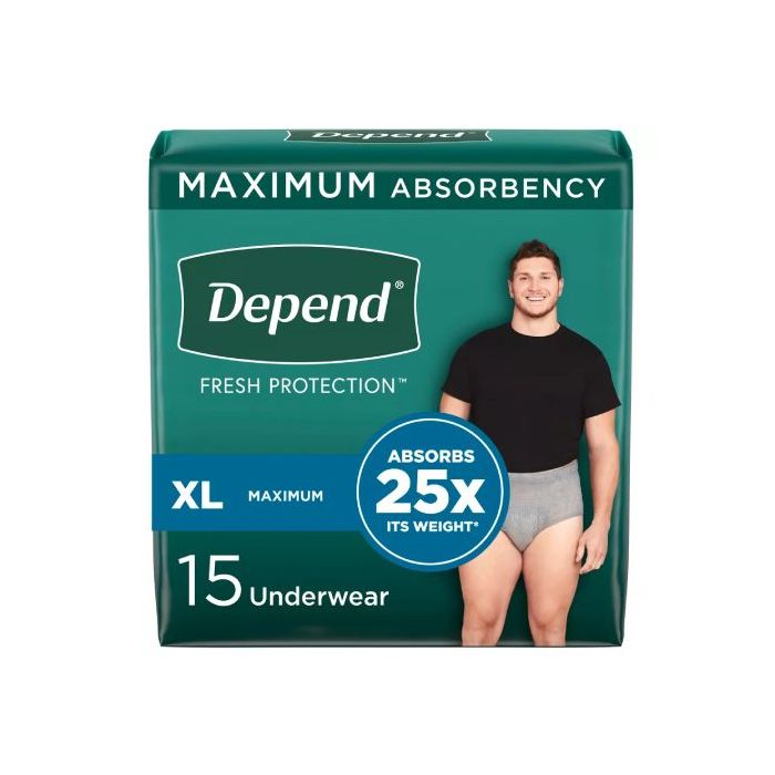 Depend Underwear for Men, Maximum, Case