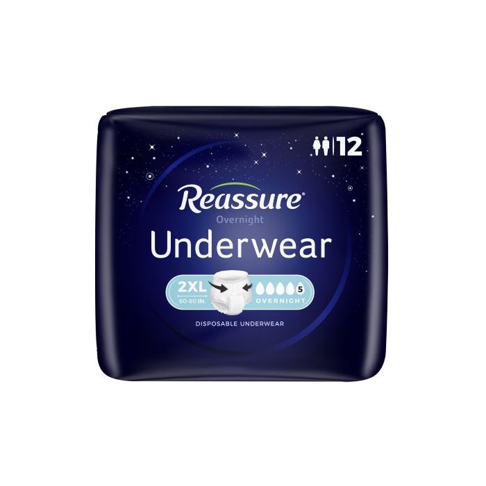 Reassure Overnight Underwear, XXLarge, 48/case